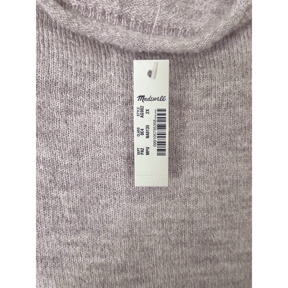 Madewell Women's Boucle Mock Neck Tunic Sweater Merino Wool Blend Size 2X NEW - Picture 9 of 14